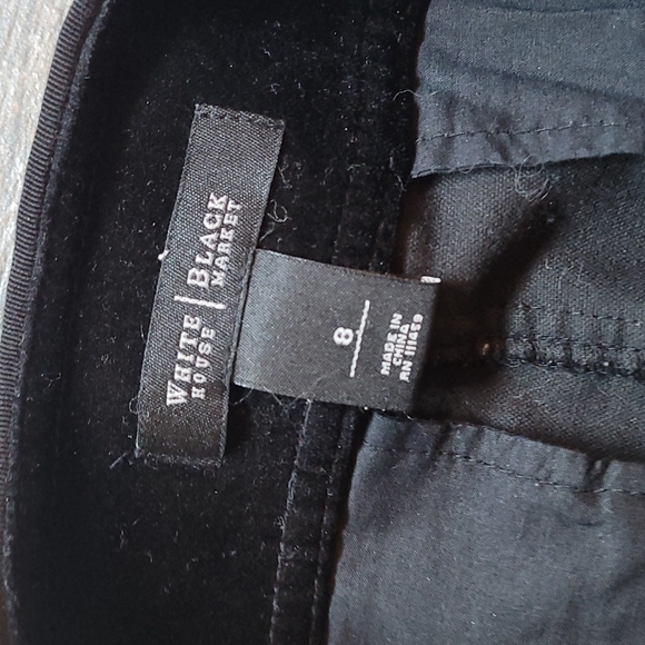 White House Black Market Womens Skirt Sz 8 Black Velour - Picture 4 of 4